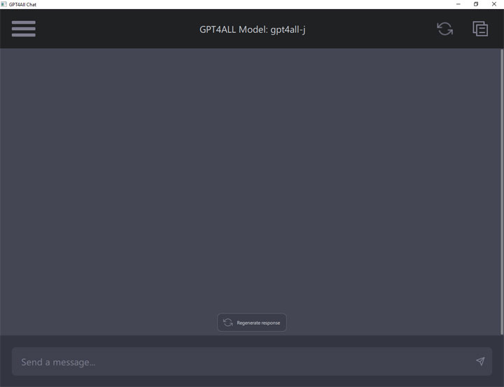 GPT4All Chat окно программы